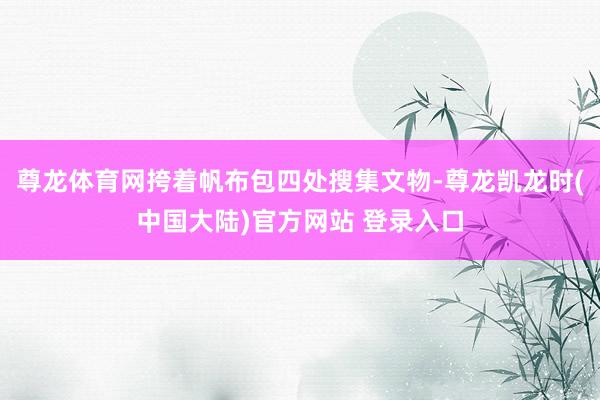 尊龙体育网挎着帆布包四处搜集文物-尊龙凯龙时(中国大陆)官方网站 登录入口